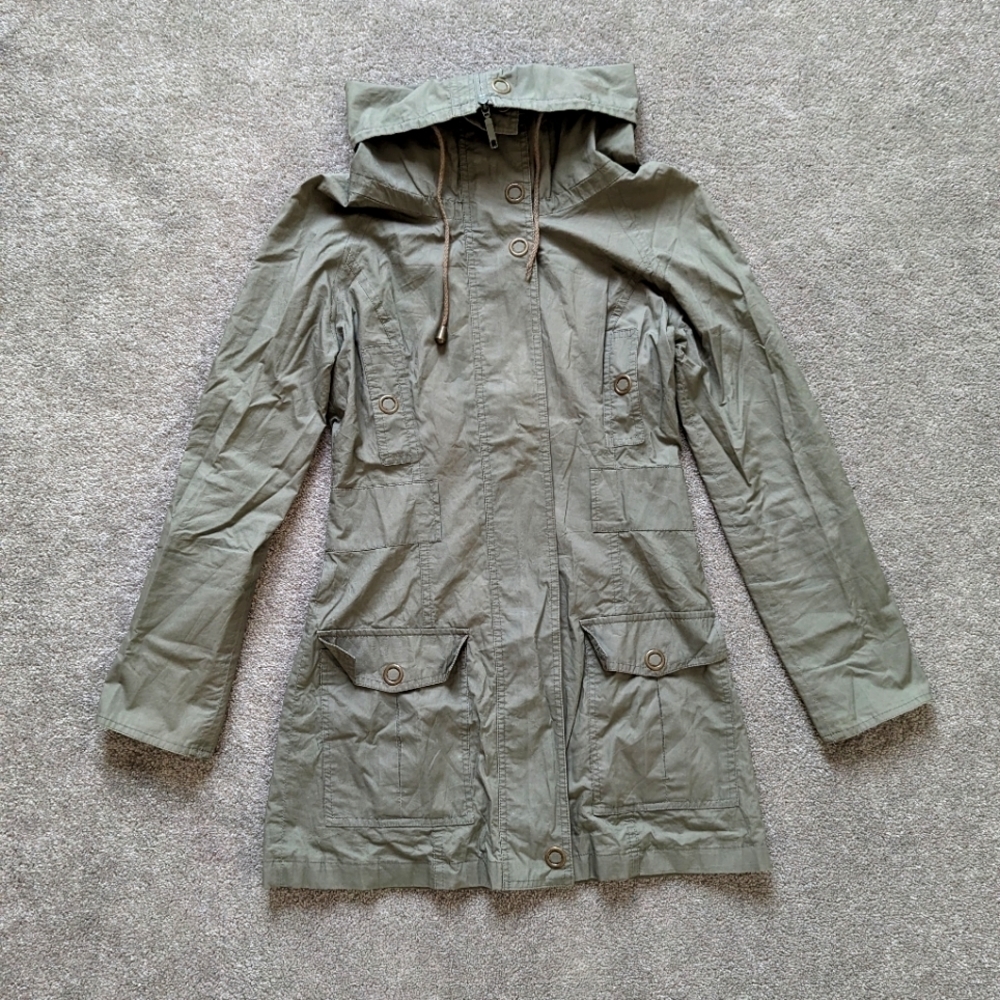 Smart Set trench coat cotton thin lightweight seasonal jacket women's XS